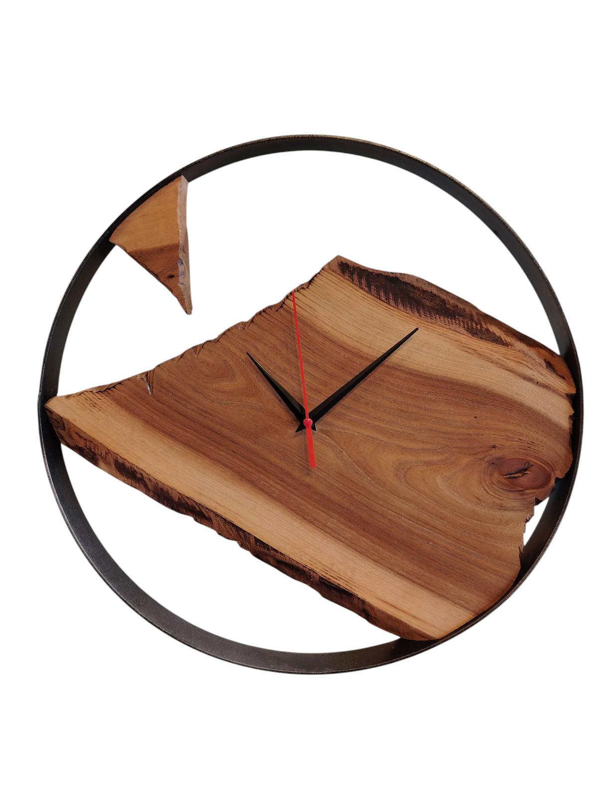 Orologio da Parete Rotondo in Legno Masello di Olmo Made in Italy