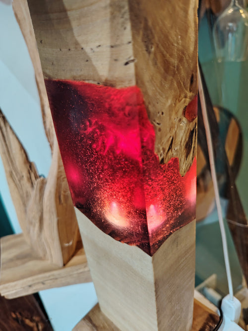 Lampada da tavolo Radica di pioppo