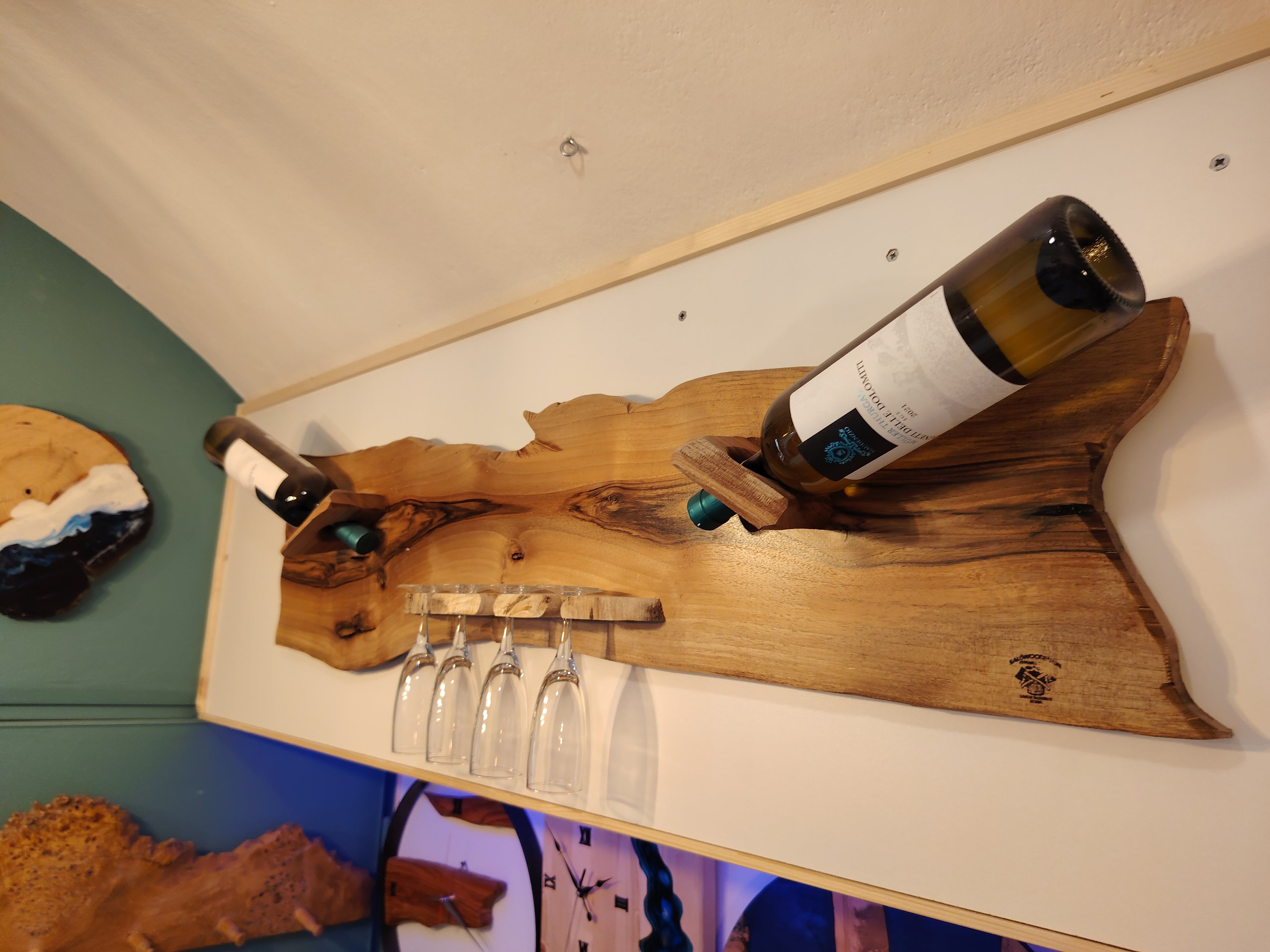 Porta Vino in Noce Fatto a Mano