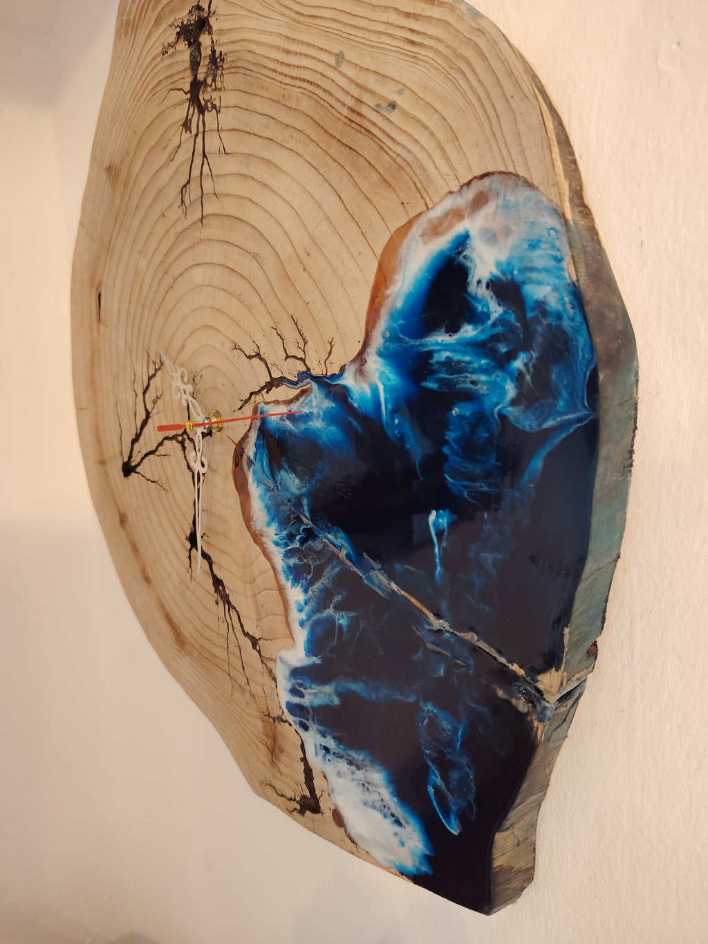 Orologio da Parete Rotondo in Legno Masello di Cedro di Libano Made in Italy
