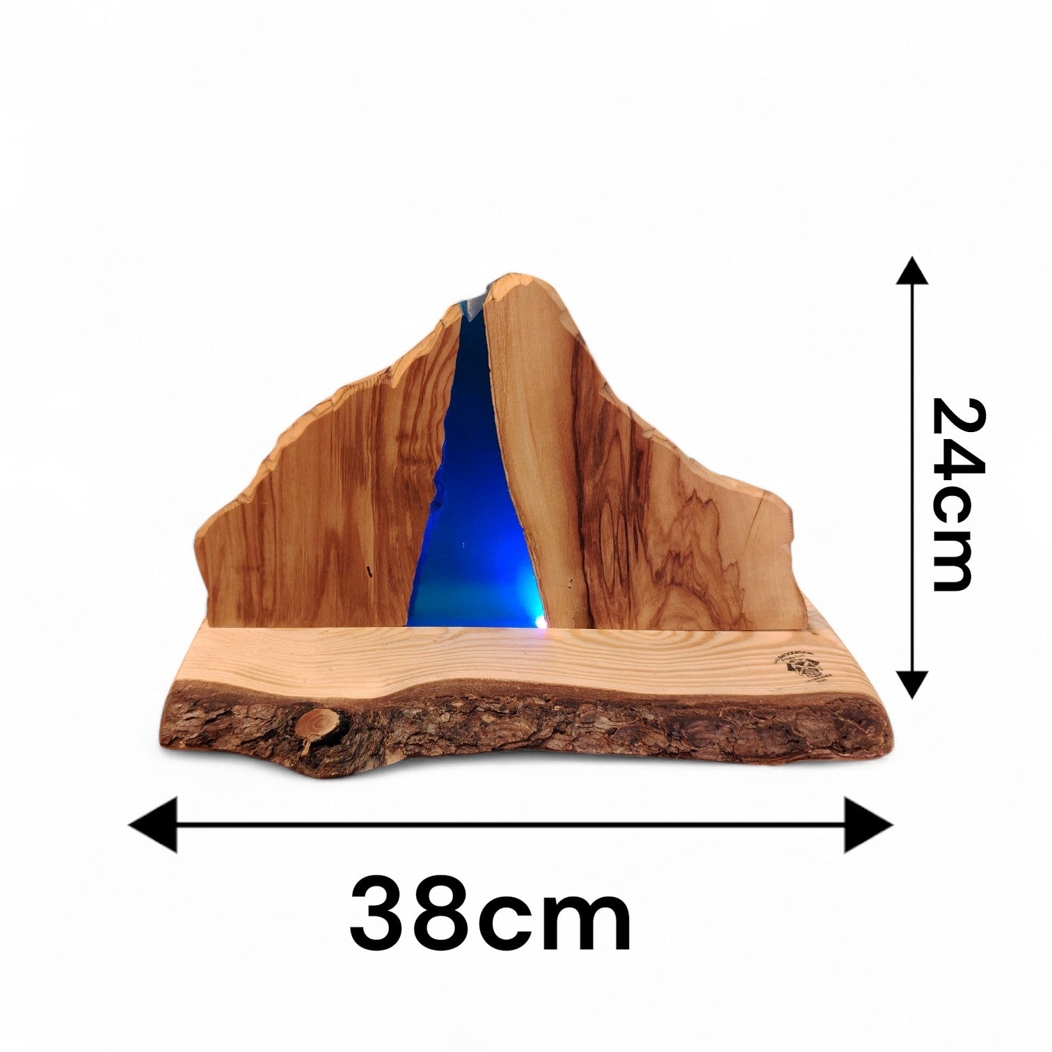 Lampada da tavolo legno olivo
