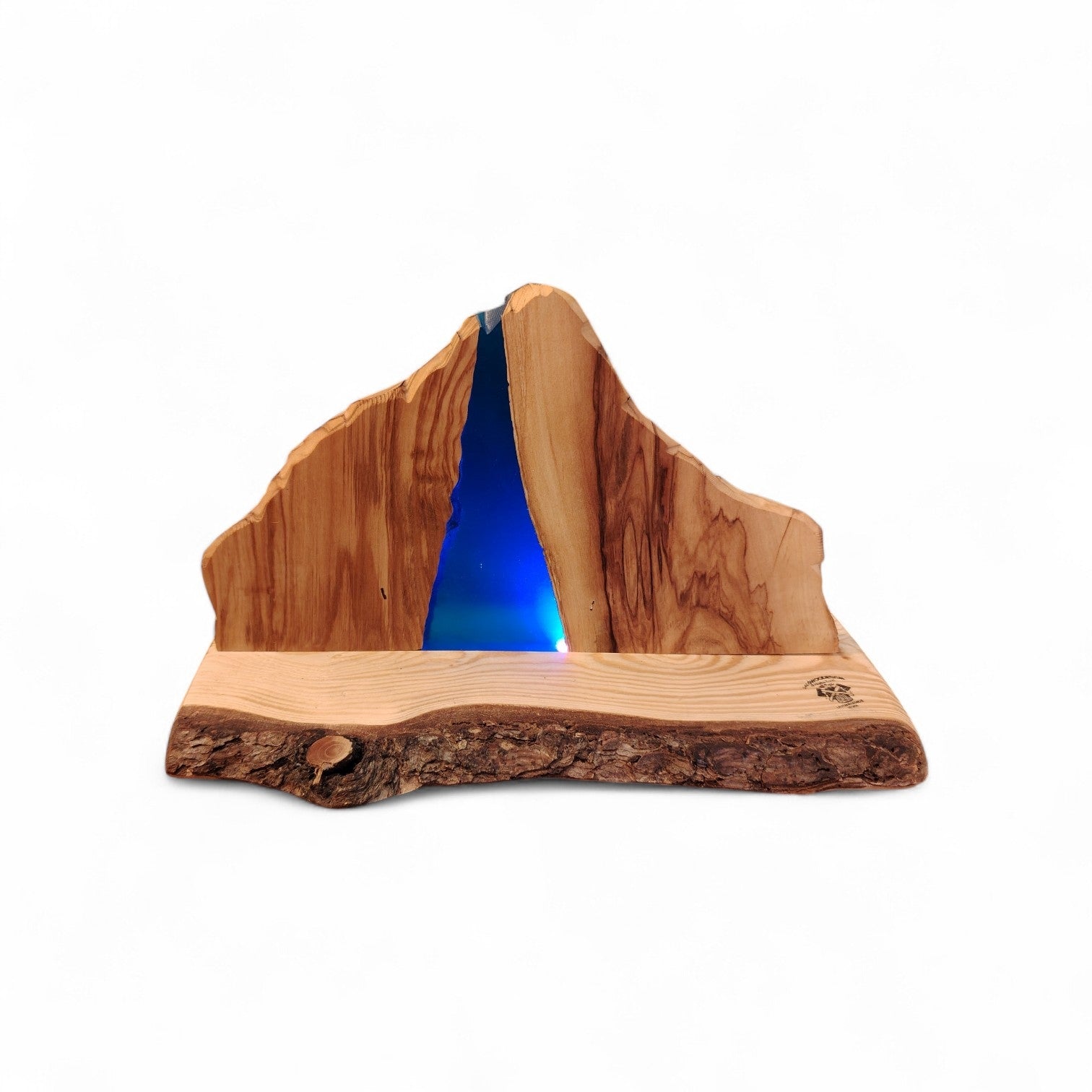 Lampada da tavolo legno olivo